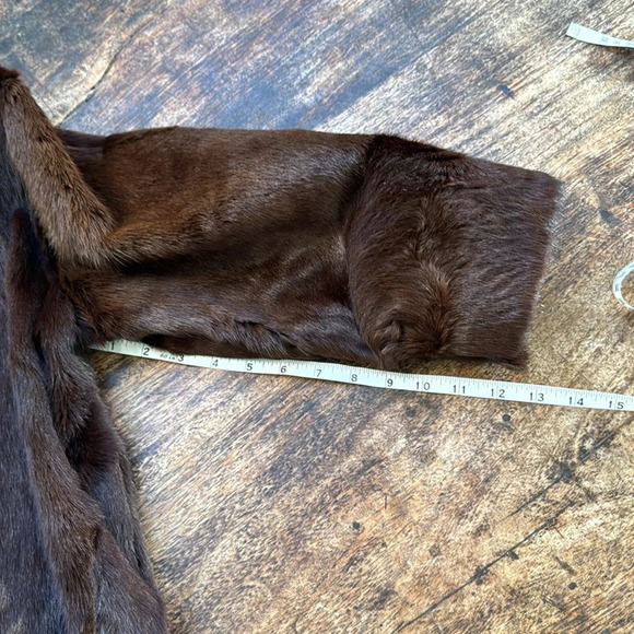 Vintage dark rich brown ranch mink fur coat short gorgeous - Picture 8 of 16